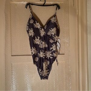 Roxy Swimwear One Piece Grey Floral M
